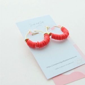 Beaded Hoop Earrings